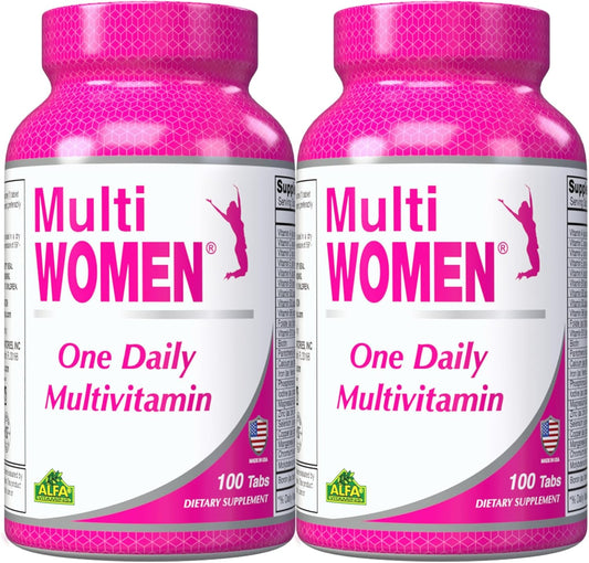 ALFA VITAMINS Women's Multivitamin with Amino Acids & Antioxidants - Essential Minerals for Women - 200 Tablets