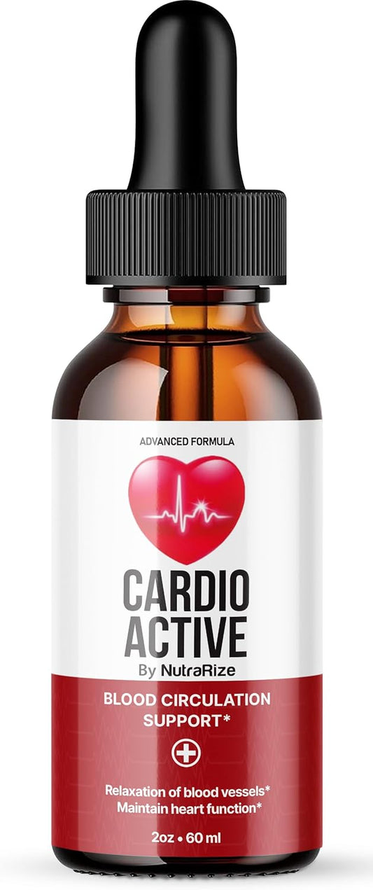 All Natural Cardio Active Support Drops for Blood Circulation - NutraRize Advanced Formula Supplement with Reviews (30 Servings)