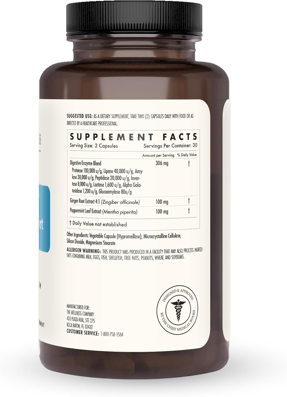 All-Natural Digestive Enzymes for Digestive Comfort | 60 ct (1 Month Supply) | Non-GMO, Vegan, Gluten Free | Promotes Healthy Digestion and Relieves Bloat and Gas