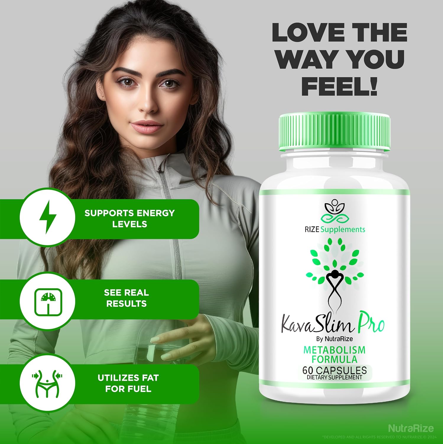 All-Natural KavaSlim Pro Capsules for Advanced  Slimming Formula  - Target Belly Fat with Kava Slim Pro Maximum Support - 60 Capsules
