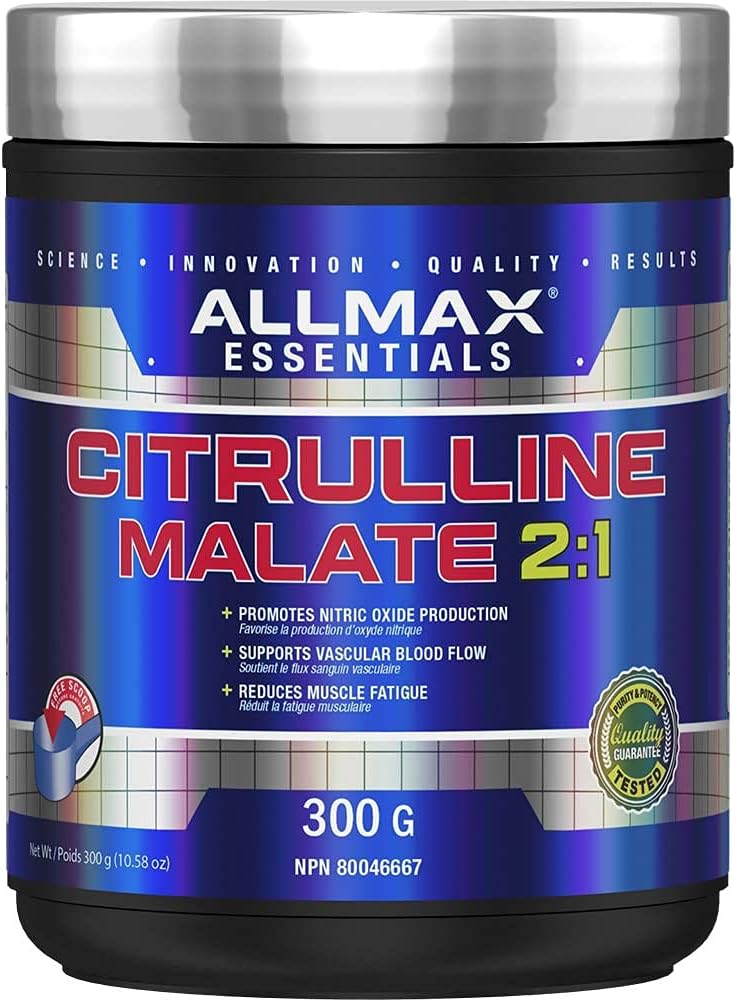 Allmax Essentials Vegan Citrulline Malate 2:1 Powder - 300 g, 150 Servings - Boosts Endurance & Recovery