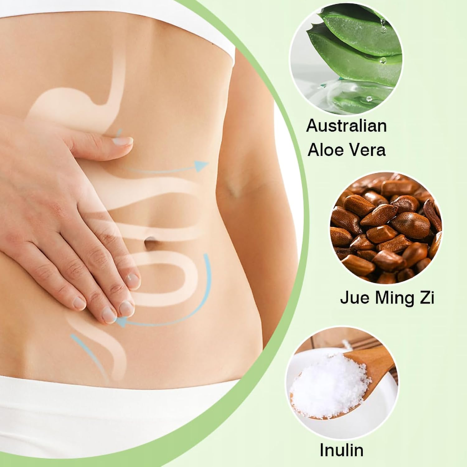 Aloe Vera Probiotic with Australian Aloe Vera, Cassia, Digestive Enzymes, and Four Probiotics - Supports Gut Health and Digestion, 60 Capsules