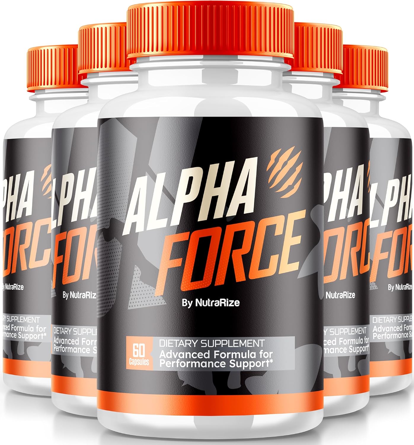 Alpha Force Energy and Performance Support Capsules - Pack of 5 for Overall Health - Nutritional Formula - Official Review (300 Capsules)