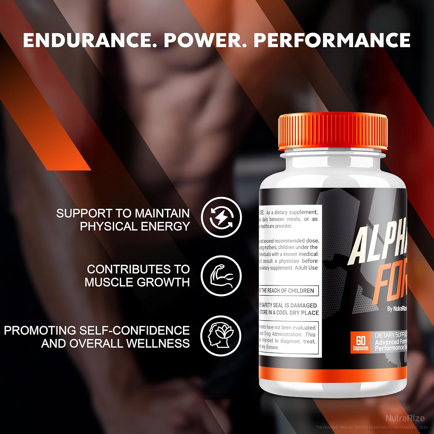 Alpha Force Energy and Performance Support Capsules - Pack of 5 for Overall Health - Nutritional Formula - Official Review (300 Capsules)