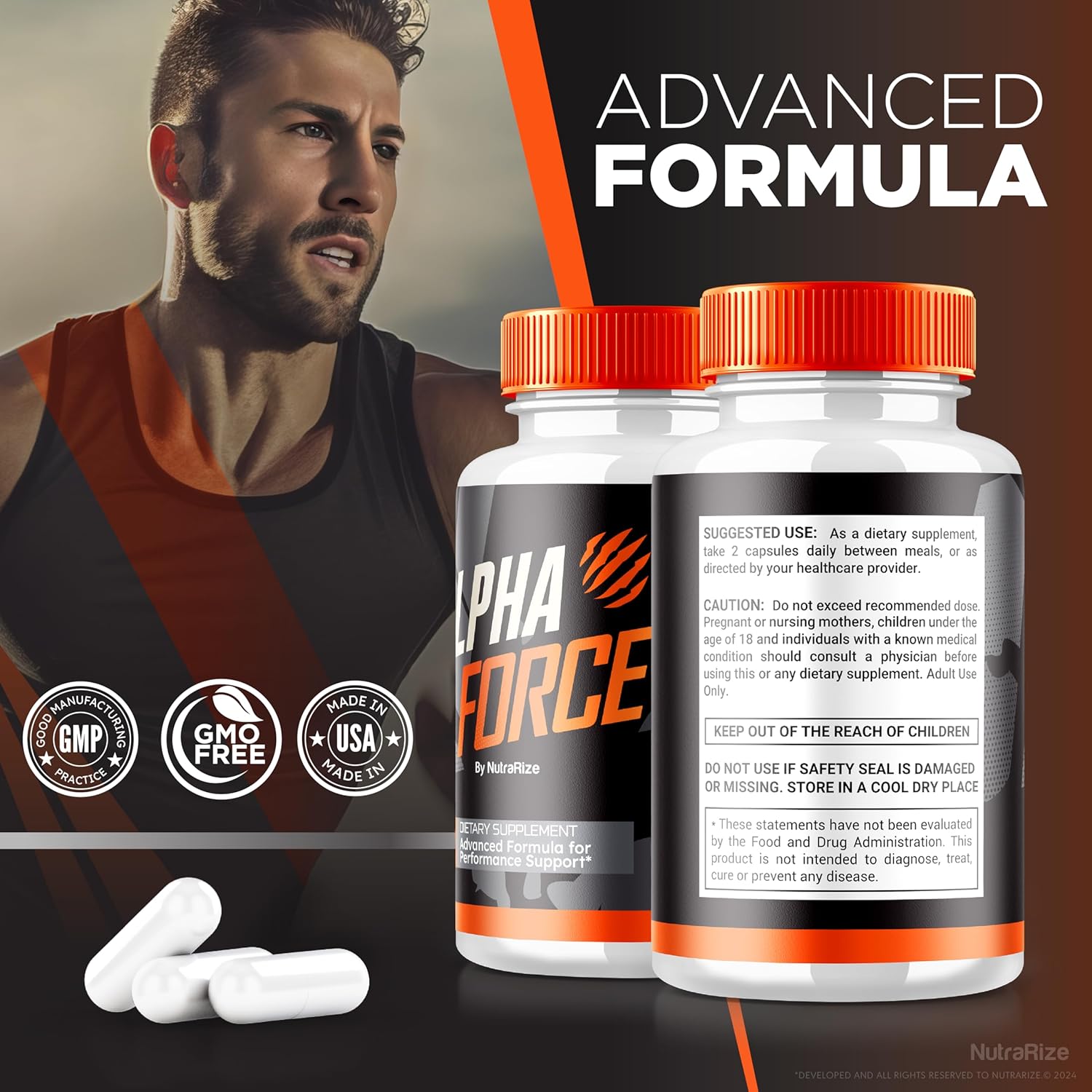Alpha Force Energy and Performance Support Capsules - Pack of 5 for Overall Health - Nutritional Formula - Official Review (300 Capsules)
