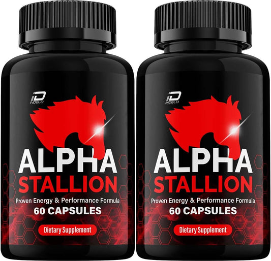 Alpha Stallion Pills - High Performance Maximum Strength Formula - All-Natural Capsules (2 Pack - 120 Capsules)