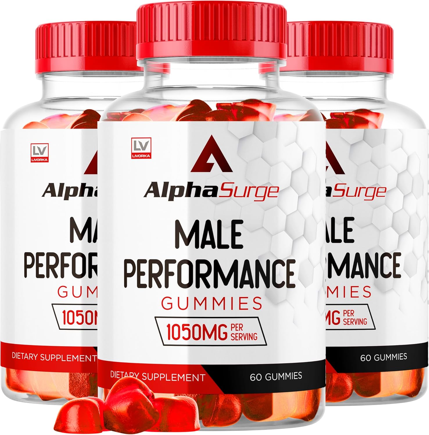 Alpha Surge XL Gummies for Men - 1050mg Alphasurge Gummies for Male, 180 Gummies for 3 Months Supply