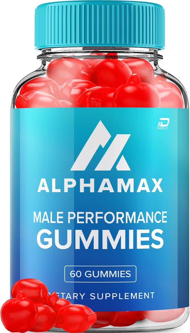 AlphaMax Male Performance ACV Gummies for Men - 1000MG Apple Cider Vinegar Gummies with Vitamin B12 - 60 Count Pack