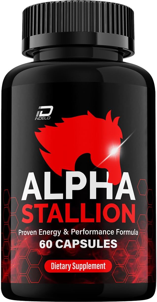 AlphaStallion Pills - High Performance Formula for Men - All-Natural Maximum Strength Capsules - 60 Count