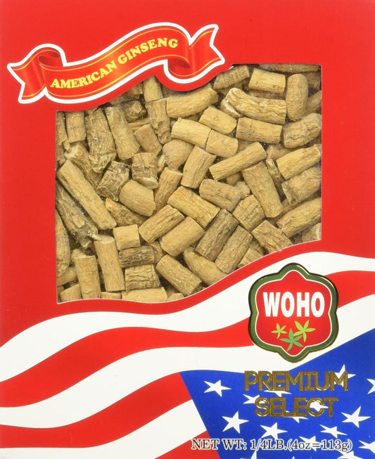 American Ginseng Roots #122.4 Medium Prong Size 4oz - WOHO Brand