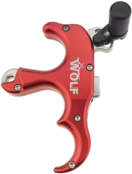 AMEYXGS Archery Thumb Trigger 3 Fingers Release Aid - Aluminum Alloy Bowstring Release for Outdoor Shooting & Hunting