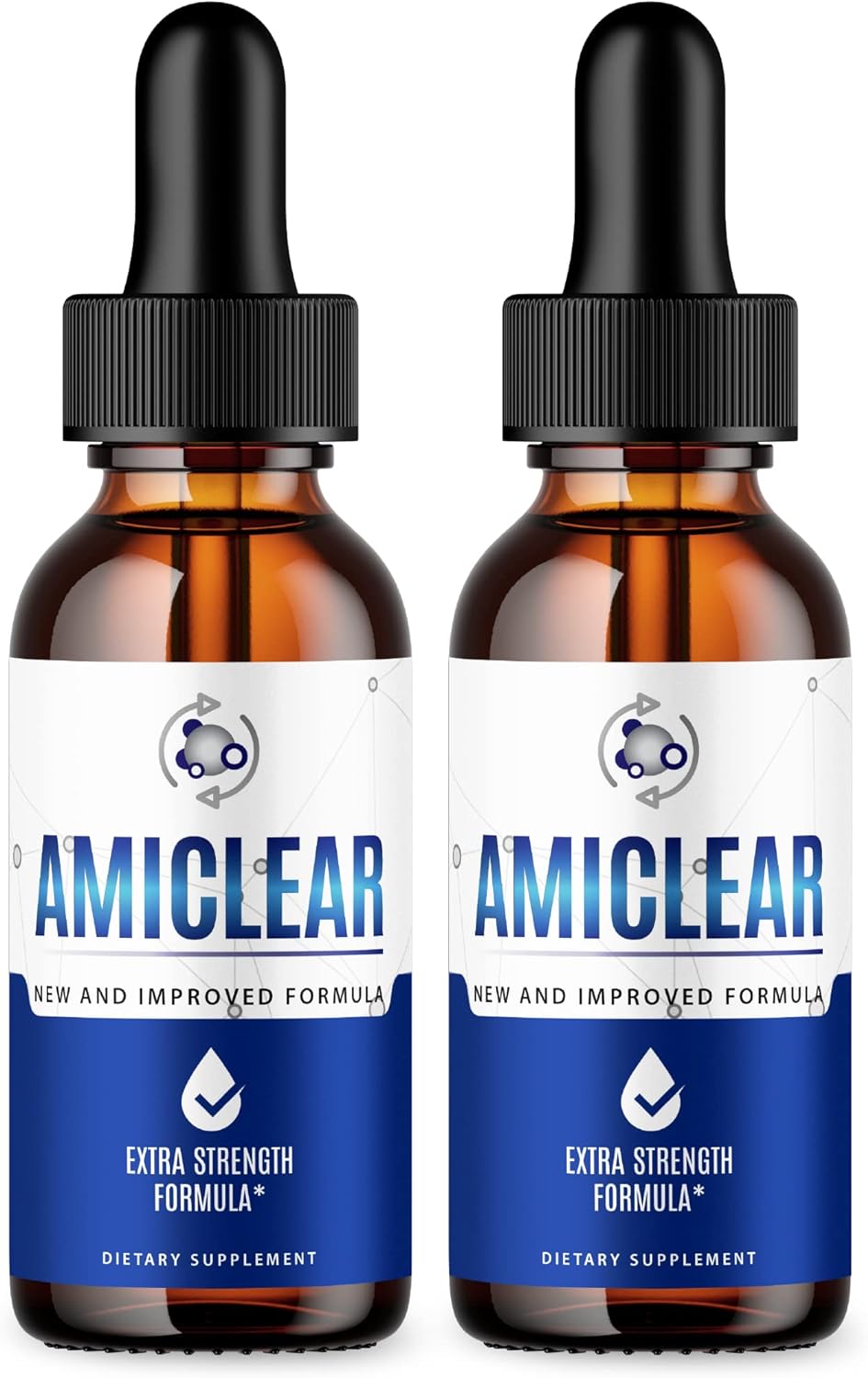 Amiclear Healthy Support Supplement Drops - Official Formula (2 Pack) - Amiclear Alternative to Pills - New 2023 Formula
