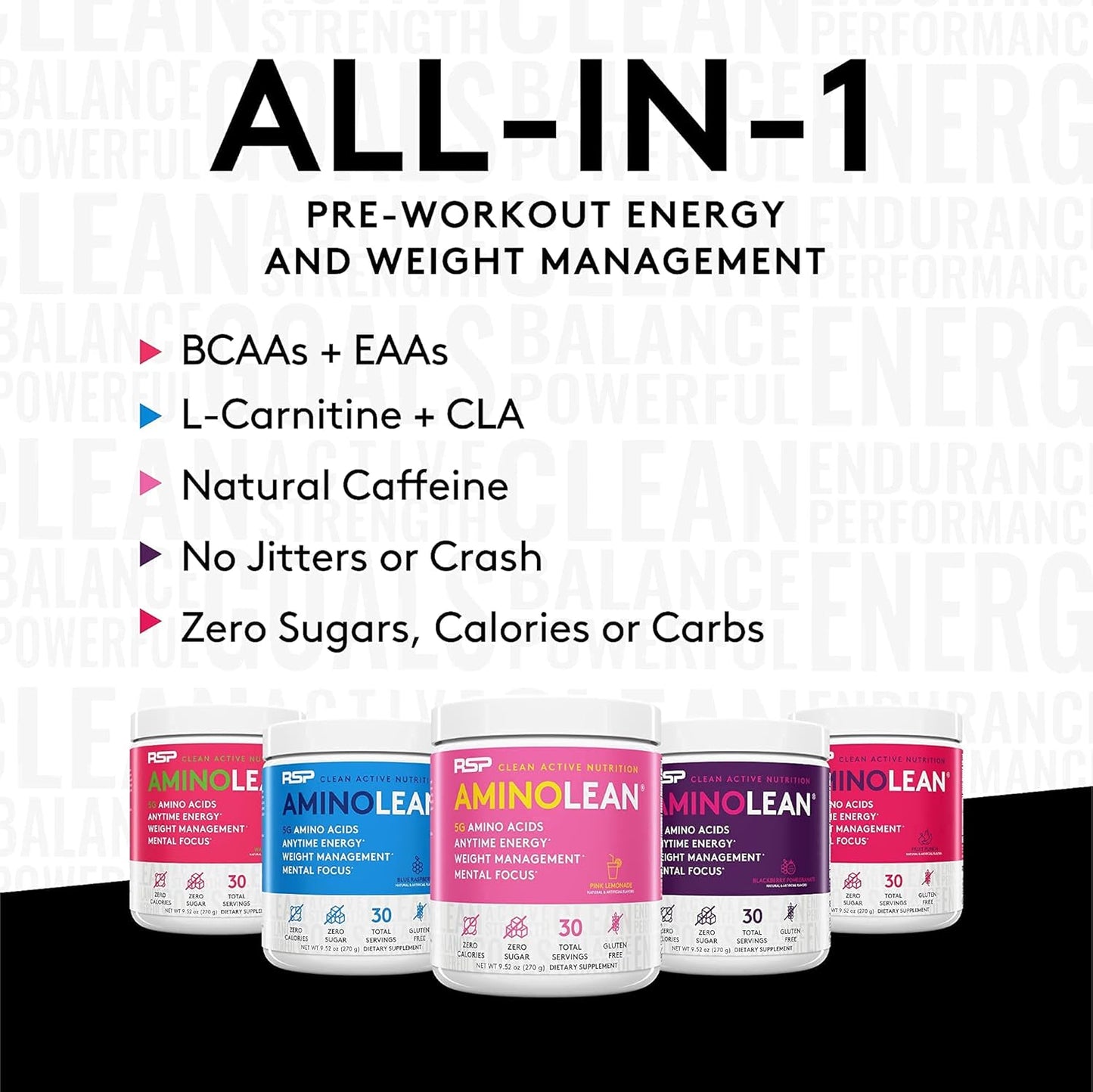 AminoLean Pre & Post Workout Bundle - Pink Lemonade & Blood Orange (30 Servings Each) by RSP Nutrition