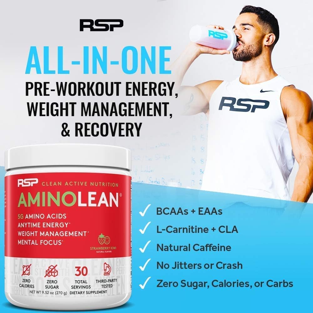 AminoLean Pre Workout Energy & TrueFit Protein Powder Bundle - Pink Lemonade & Chocolate Flavors - 30 Servings & 2 LB