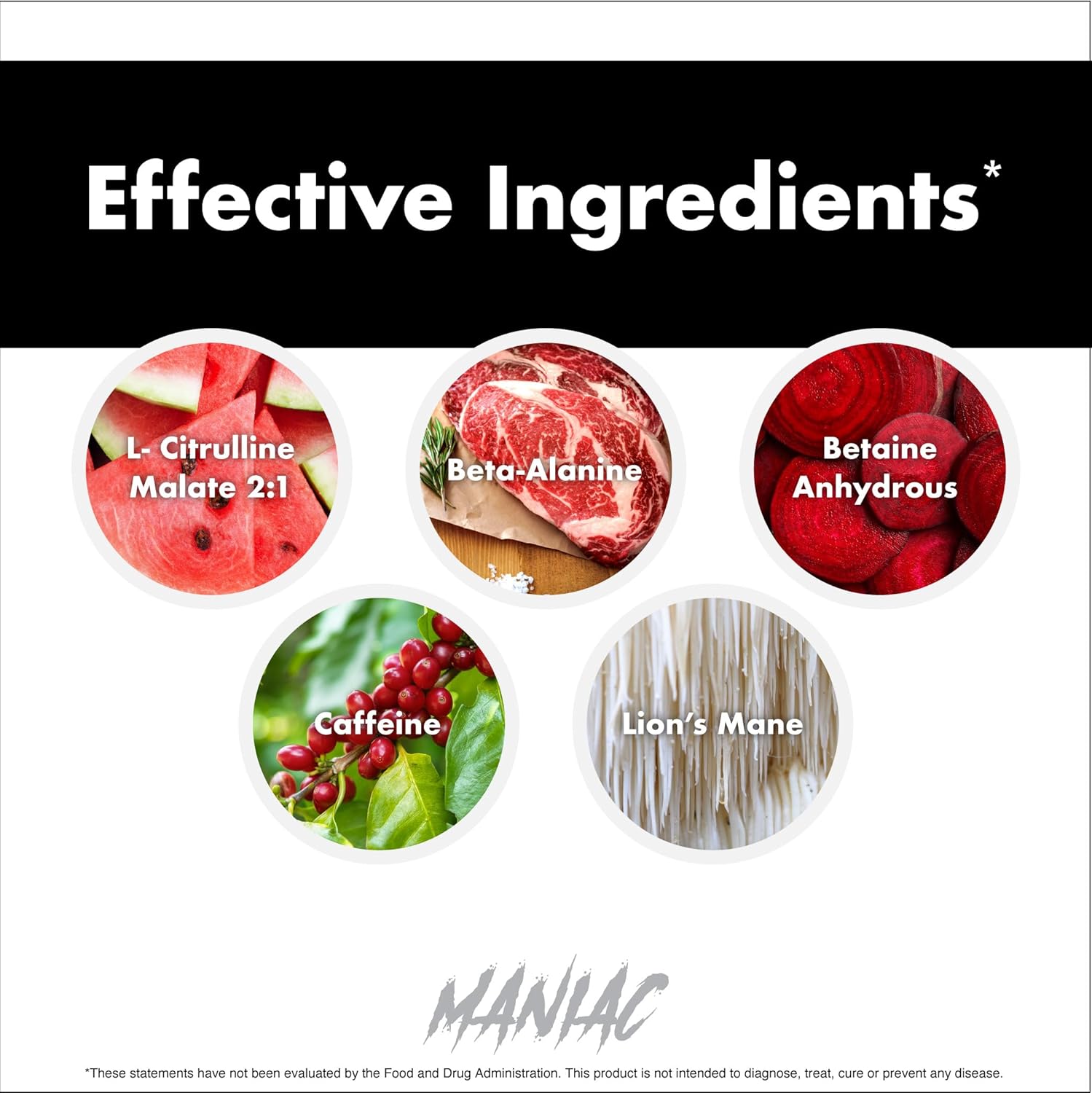 Anabolic Warfare Black Series Maniac Pre-Workout Powder - Apple Ambush Flavor, Boosts Nitric Oxide for Muscle Pumps and Protein Synthesis