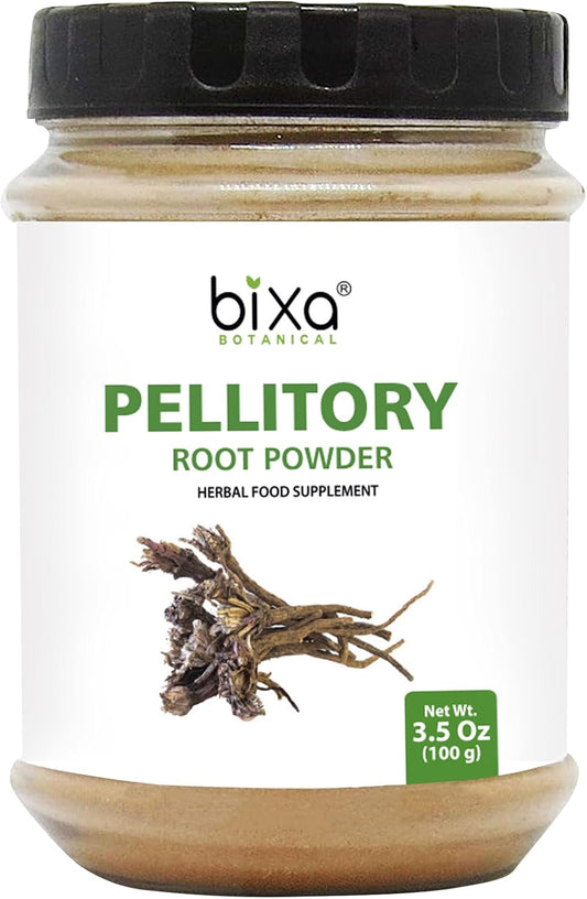 Anacyclus Pyrethrum Herbal Supplement | Pellitory Root Powder | Ayurvedic, Gluten-Free, Non-GMO, Vegan | 100% Pure Steam Treated (3.5 oz)