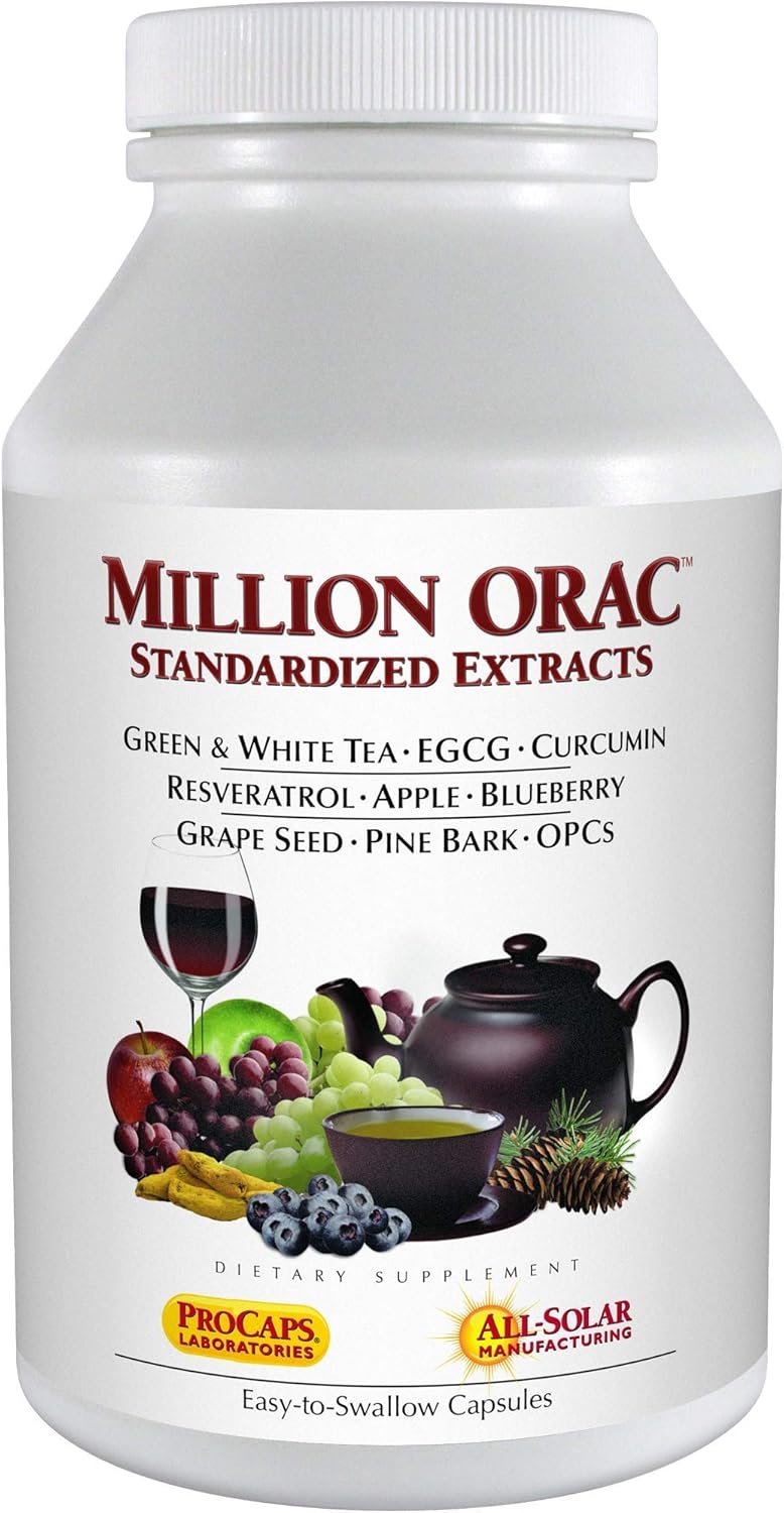 Andrew Lessman Million Orac 240 Capsules - Concentrated Plant-Based Extracts with Anti-Oxidants. Neutralizes Free-Radicals, No Additives.