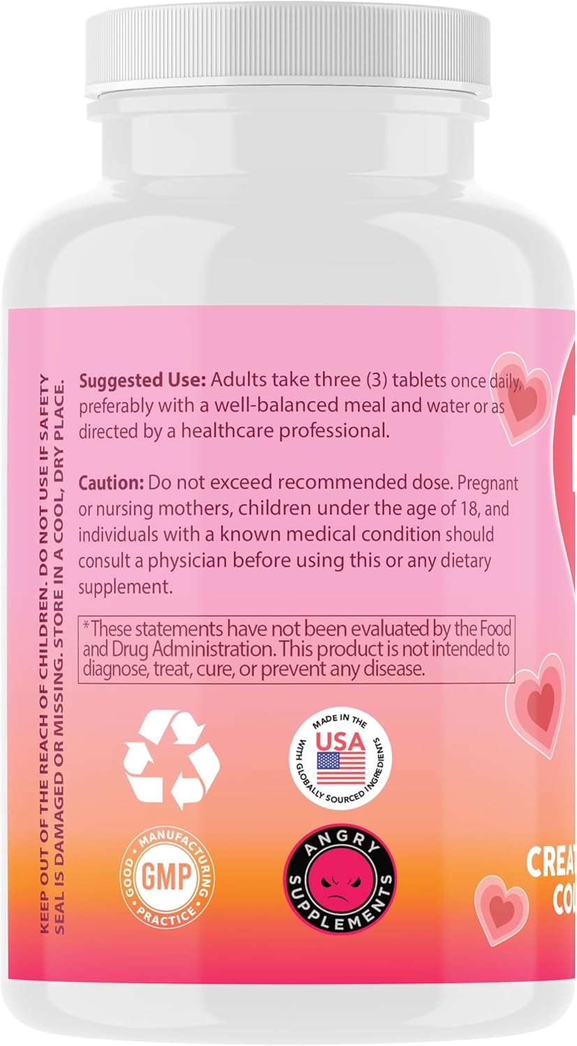 Angry Supplements Better Booty Combo: BBL Tablets with Creatine, Glutamine, BCAA's, Collagen + BBL Burn Thermogenic Capsules