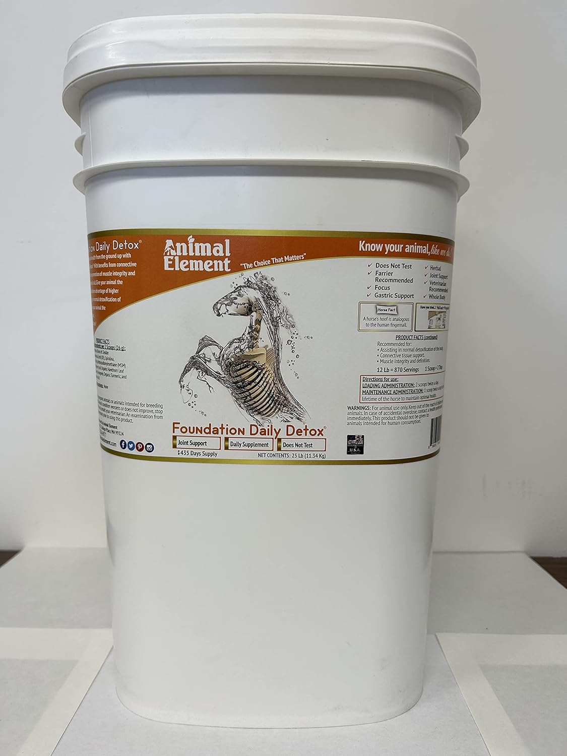 Animal Element Foundation Daily Detox Supplement - 25 lb. Jar