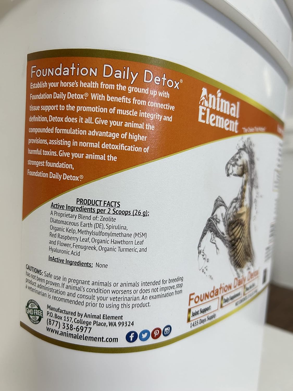 Animal Element Foundation Daily Detox Supplement - 25 lb. Jar