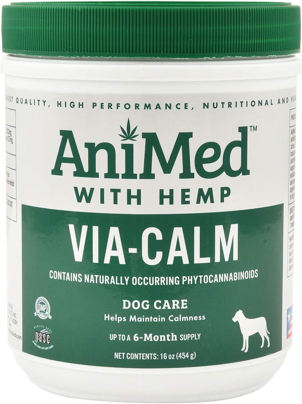 AniMed Canine Via Calm with metabolism booster 16oz - Natural Relaxation Supplement for Dogs