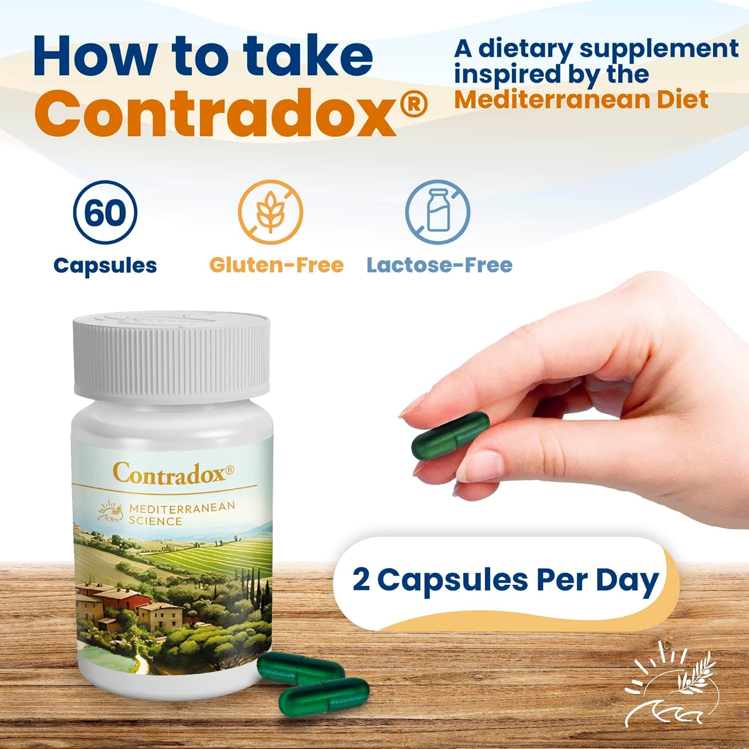 Anti-Aging Resveratrol Capsules with Vitamins E, C, D, and Selenium - Mediterranean Diet Supplement