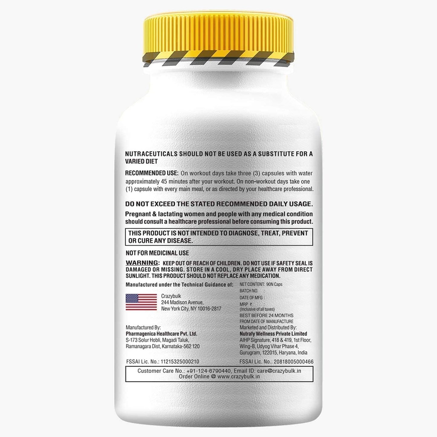 ANVAROL (ANAVAR) Natural Cutting & Lean Muscle Supplement - 90 Capsules - India's First Offer
