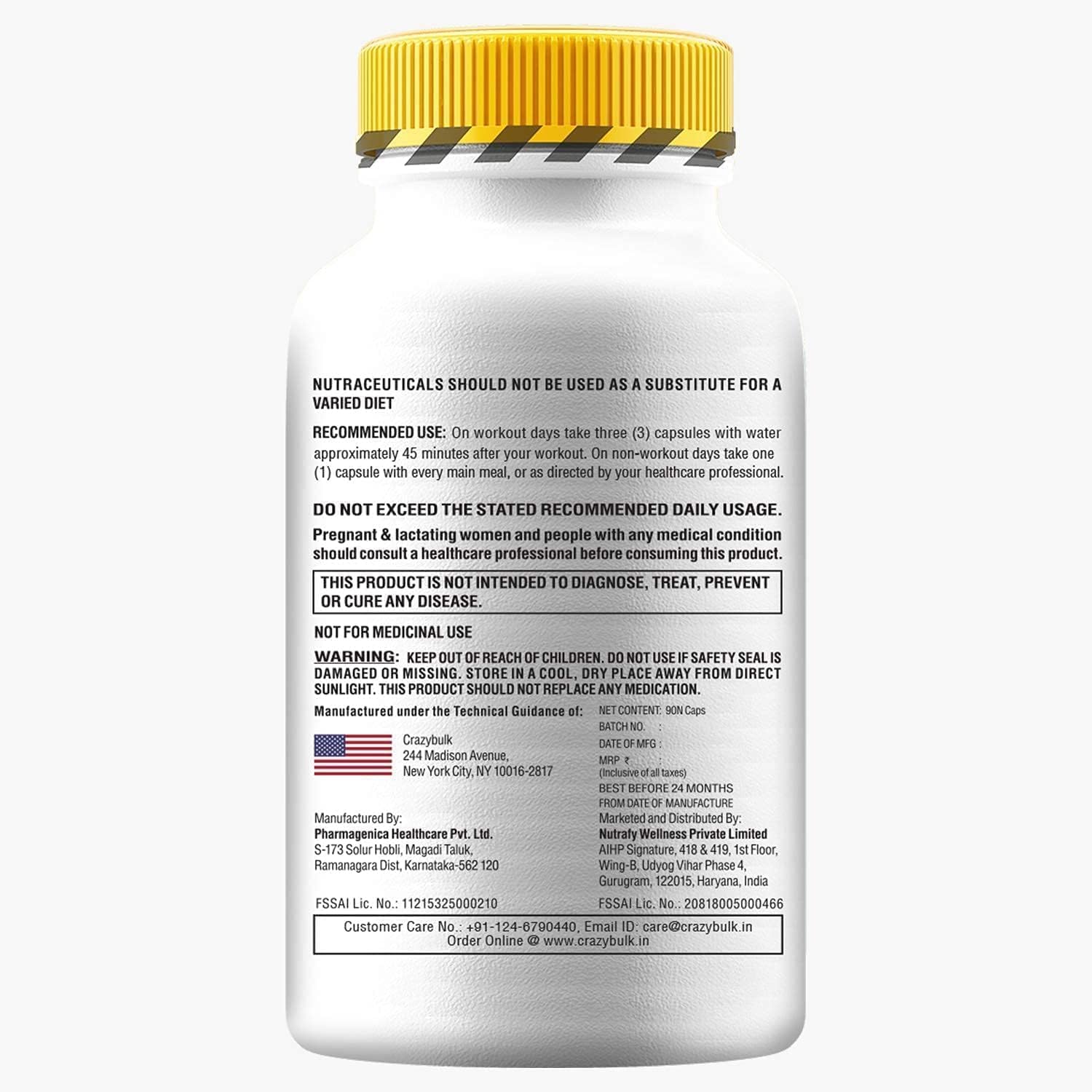 ANVAROL (ANAVAR) Natural Cutting & Lean Muscle Supplement - 90 Capsules - India's First Offer