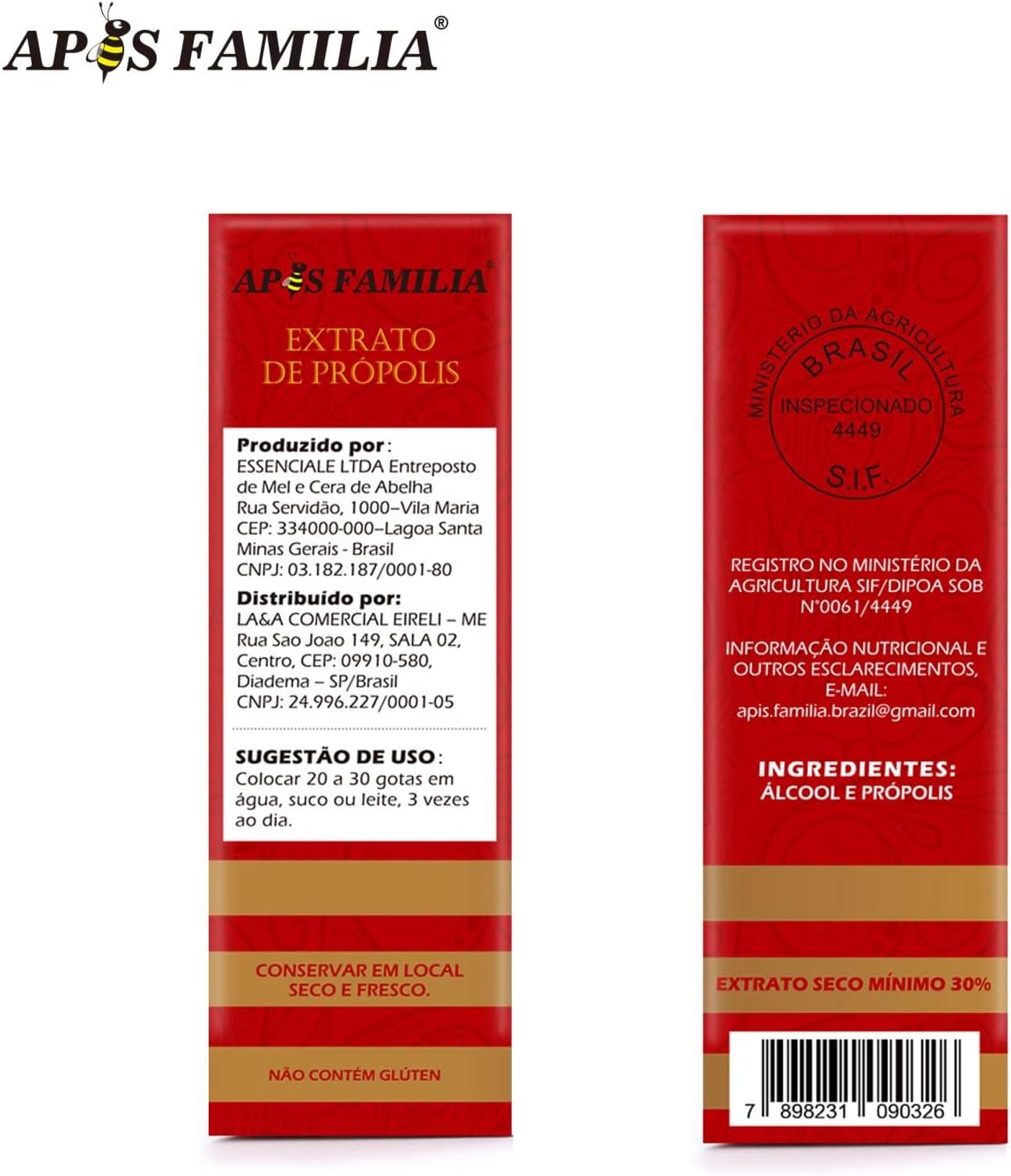 APIS FAMILIA Brazilian Green Bee Propolis Extract - Natural Immune Support, High Concentration - 30% Pure Extract