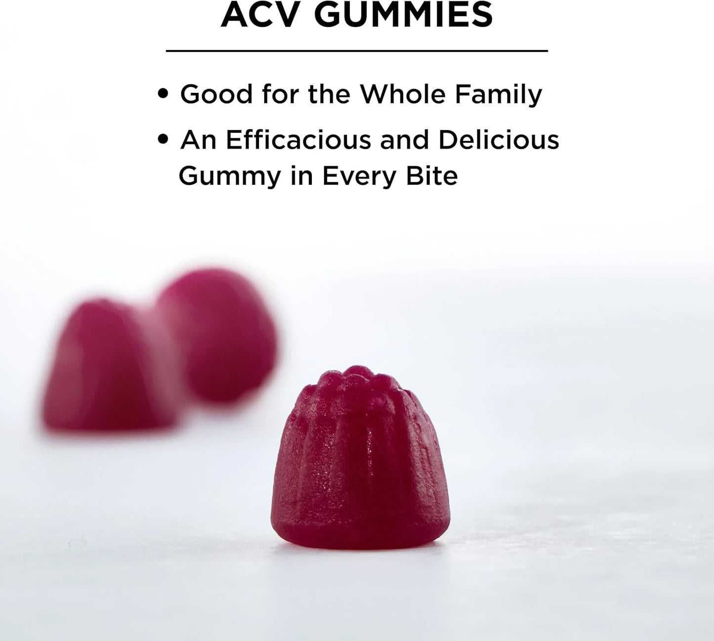 Apple Cider Vinegar Gummies for Digestion, Water Balance, and Energy Boost - Vegan, Dairy Free, Gluten Free - 90 Count