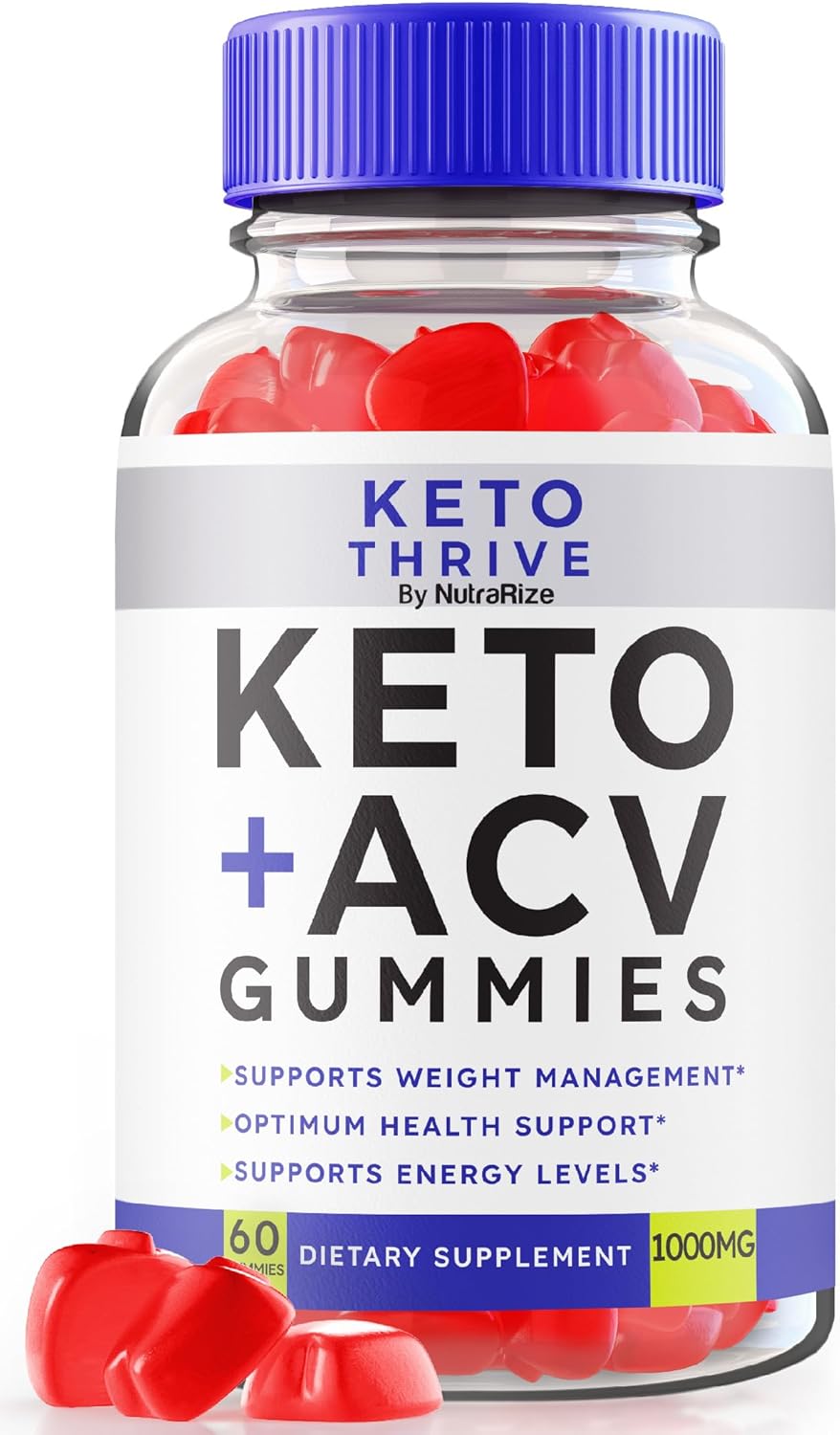 Apple Cider Vinegar Gummies for  Slimming Formula  - NutraRize Keto Plus ACV Supplement (60 Gummies)