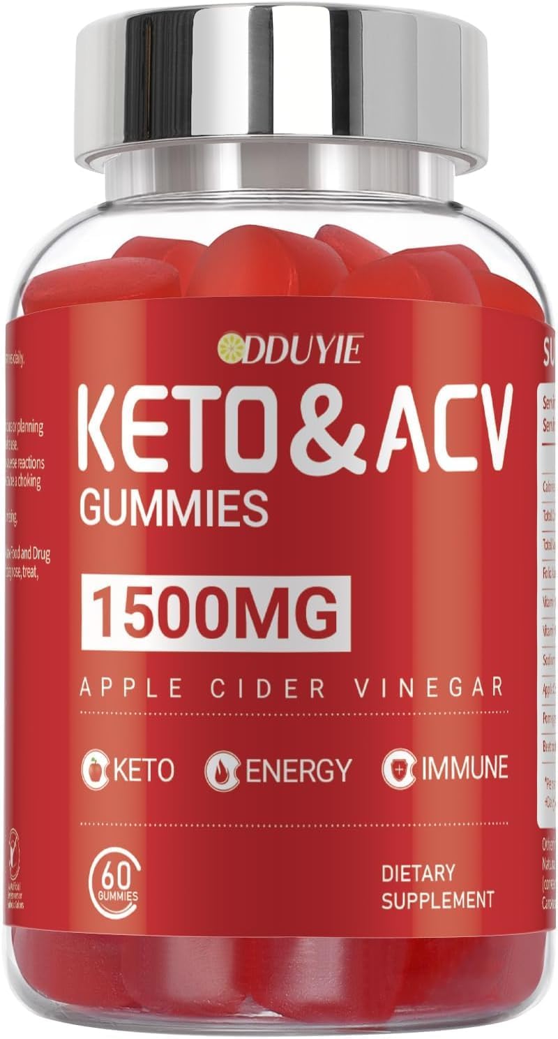 Apple Cider Vinegar Gummies with Vitamin B12 B6 - 60 Count for Men and Women