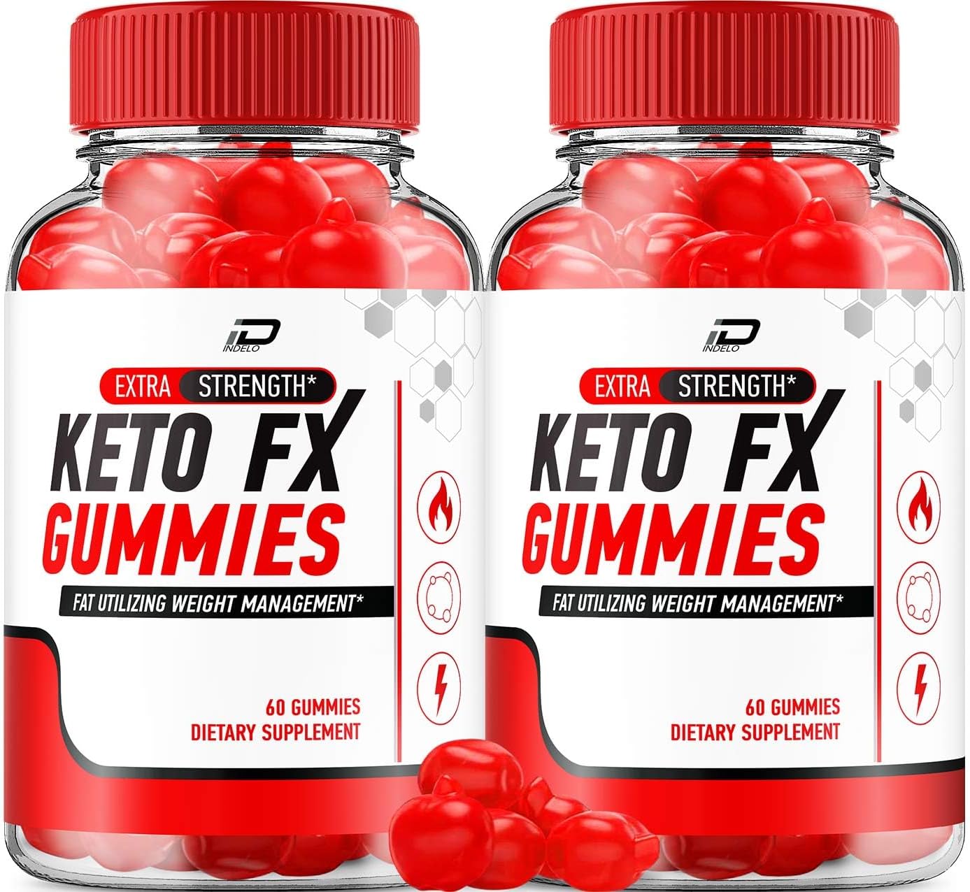 Apple Cider Vinegar Keto Gummies - Indelo Keto FX Supplement with Vitamin B12, 1000MG ACV Gummies, FX Keto Gummies (2 Pack)