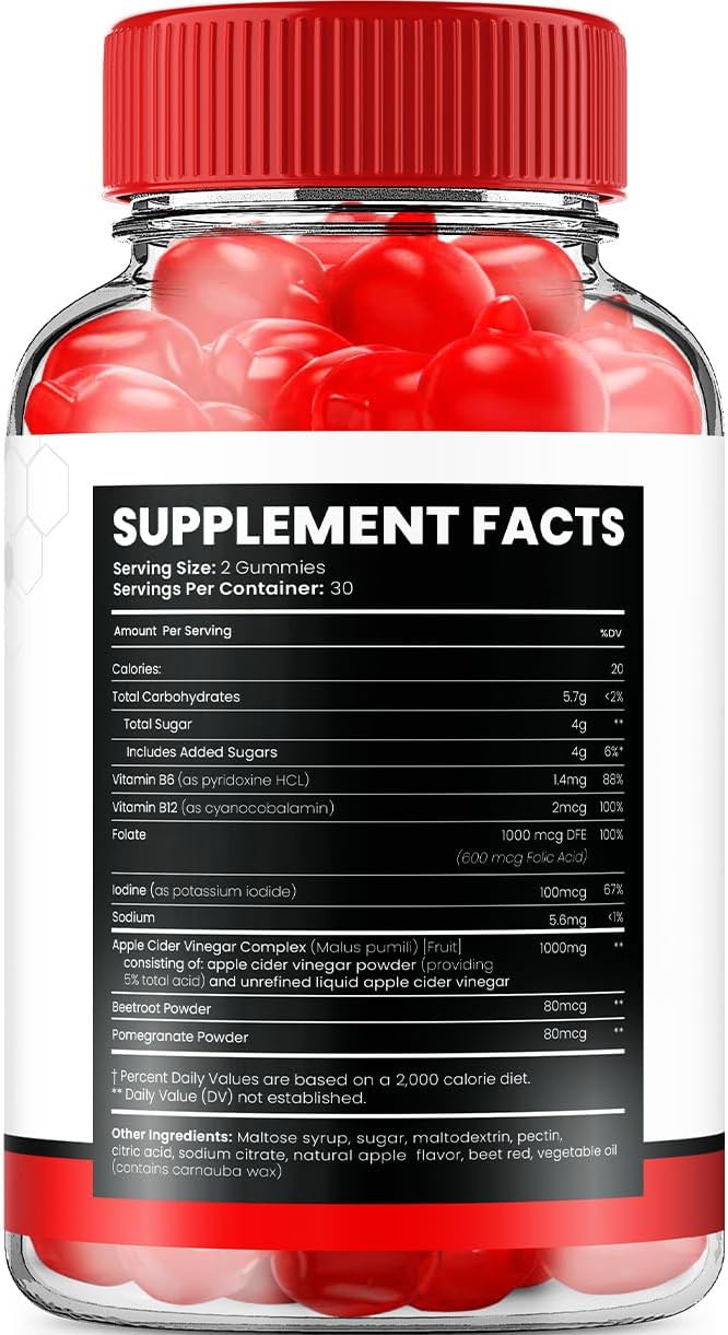 Apple Cider Vinegar Keto Gummies - Indelo Keto FX Supplement with Vitamin B12, 1000MG ACV Gummies, FX Keto Gummies (2 Pack)