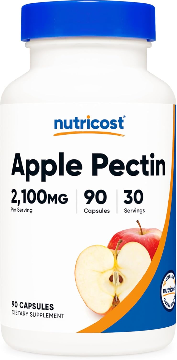 Apple Pectin Capsules - 2,100mg Per Serving, 90 Capsules - Gluten-Free, 30 Servings by Nutricost