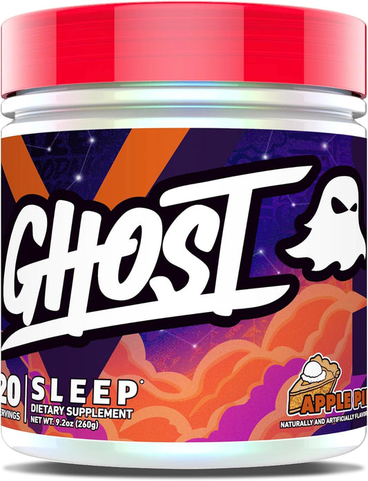 Apple Pie GHOST Sleep Dietary Supplement - Premium Ingredients for Recovery & Rest, Including Melatonin, Colostrum & Ashwagandha - Supports Quality Sleep - Gluten-Free & Sugar-Free Formula
