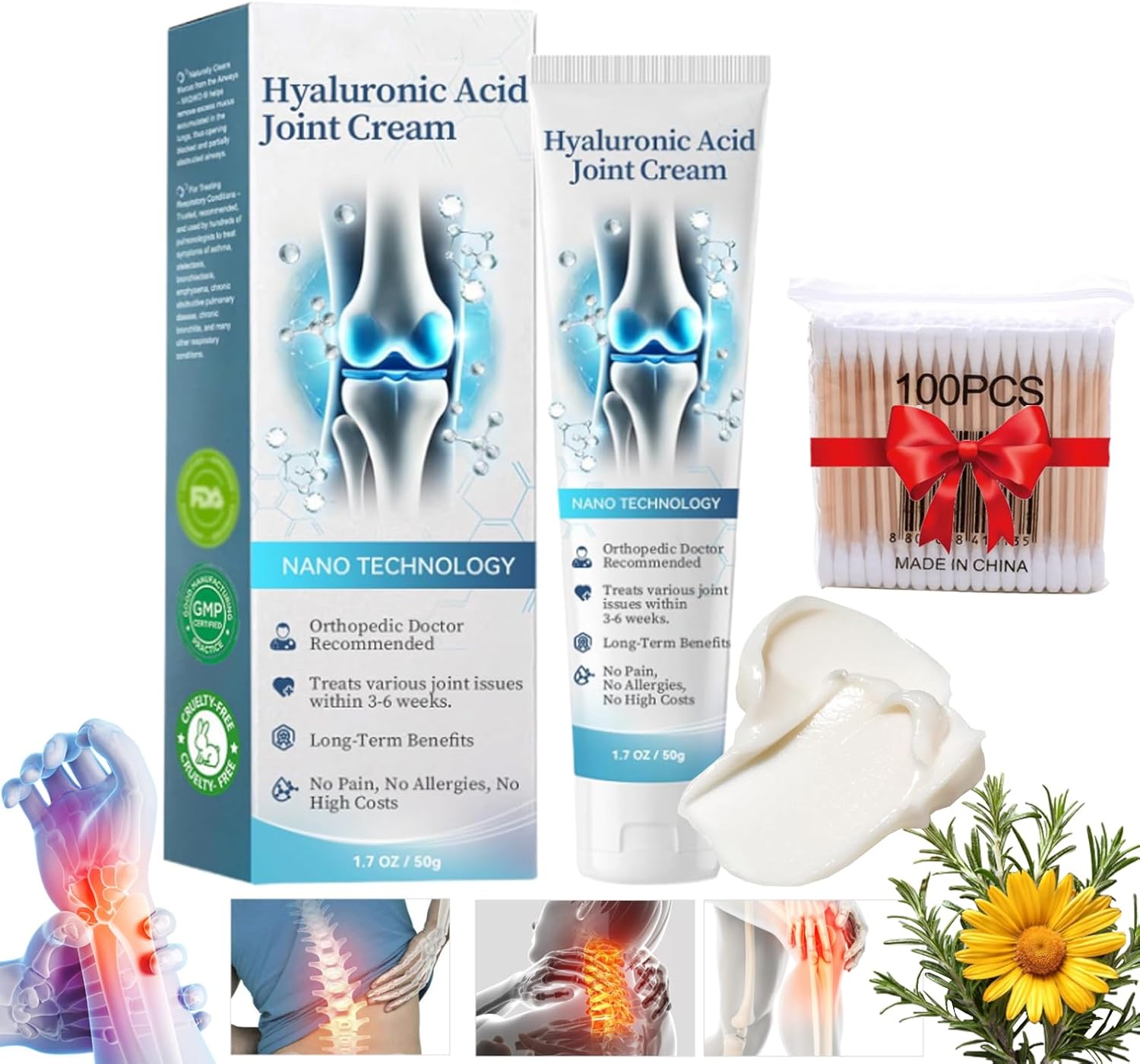 ArthroHeal Hyaluronic Acid Joint Repair Cream for Arthritis Pain Relief - 50g