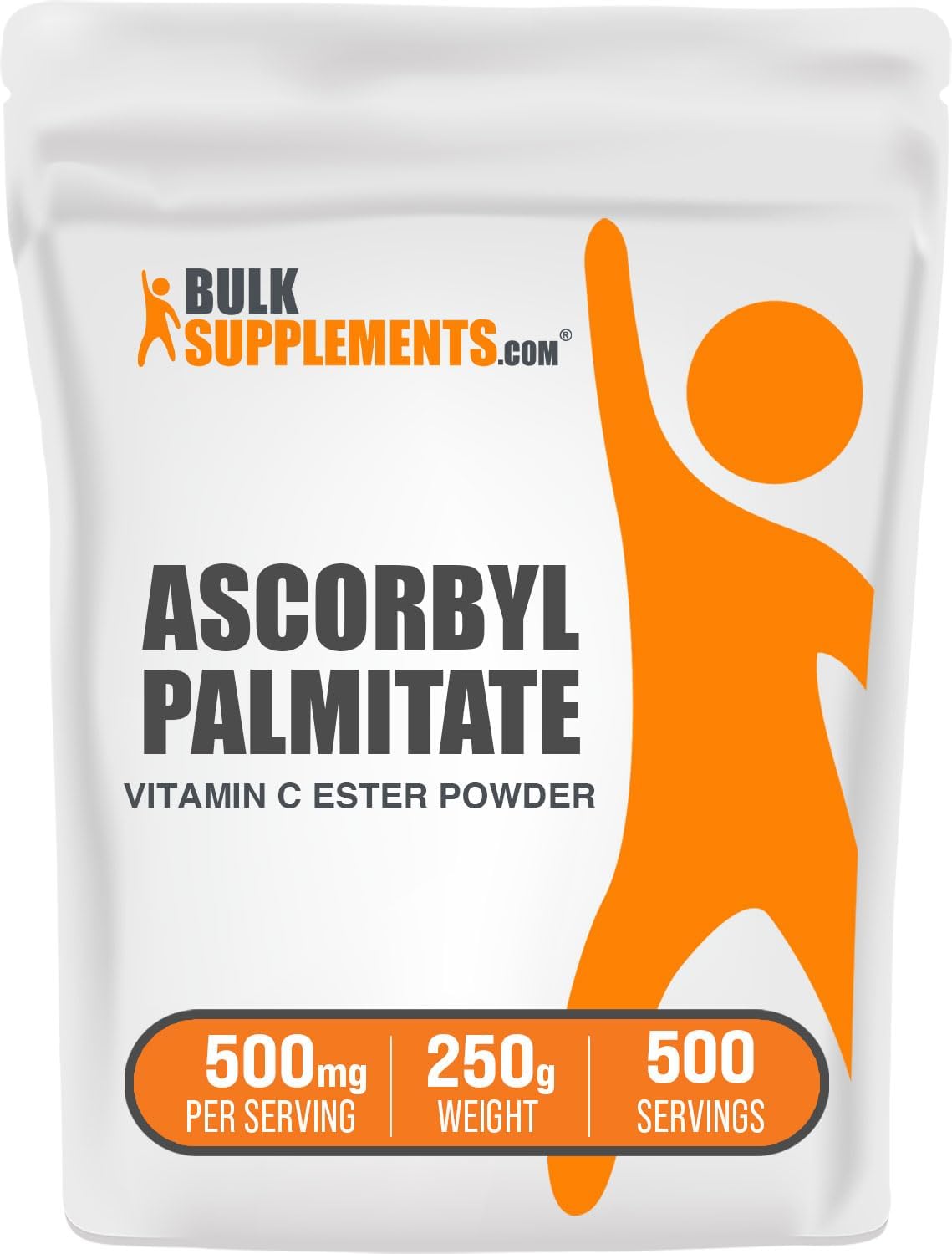 Ascorbyl Palmitate Powder 500mg - Vitamin C Ester Supplement, Gluten Free - 250g (8.8 oz) - BulkSupplements.com