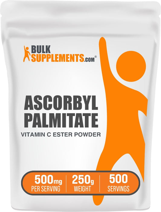 Ascorbyl Palmitate Powder 500mg - Vitamin C Ester Supplement, Gluten Free - 250g (8.8 oz) - BulkSupplements.com