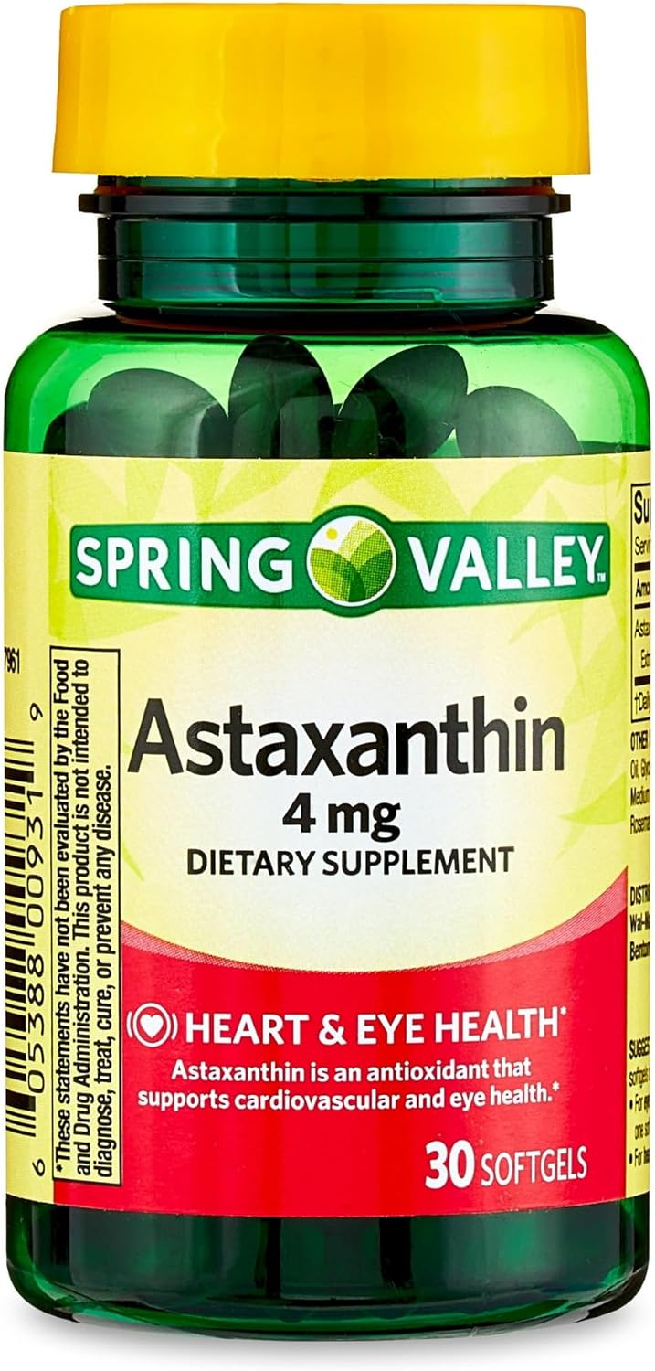 Astaxanthin Dietary Supplement 4mg - 30 Capsules - Fusion Shop Store Boxed Pack
