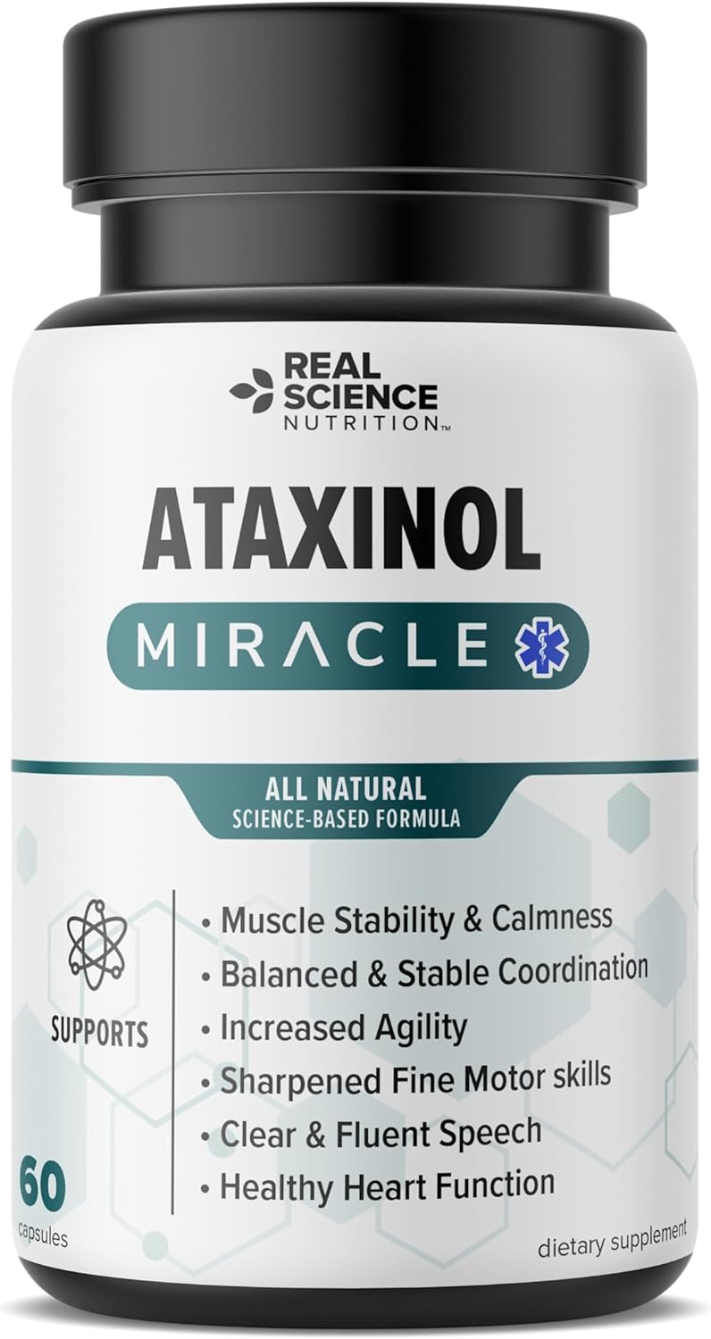Ataxinol Miracle: Relief for Ataxia Symptoms like Muscle Tremors, Balance Issues, Coordination Loss, Motor Skills, Speech, and Heart.