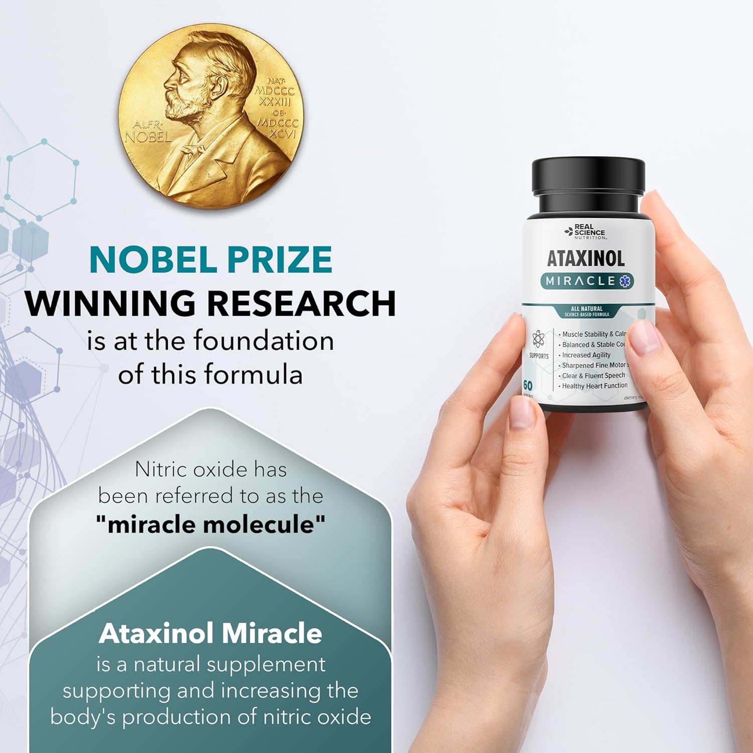 Ataxinol Miracle: Relief for Ataxia Symptoms like Muscle Tremors, Balance Issues, Coordination Loss, Motor Skills, Speech, and Heart.