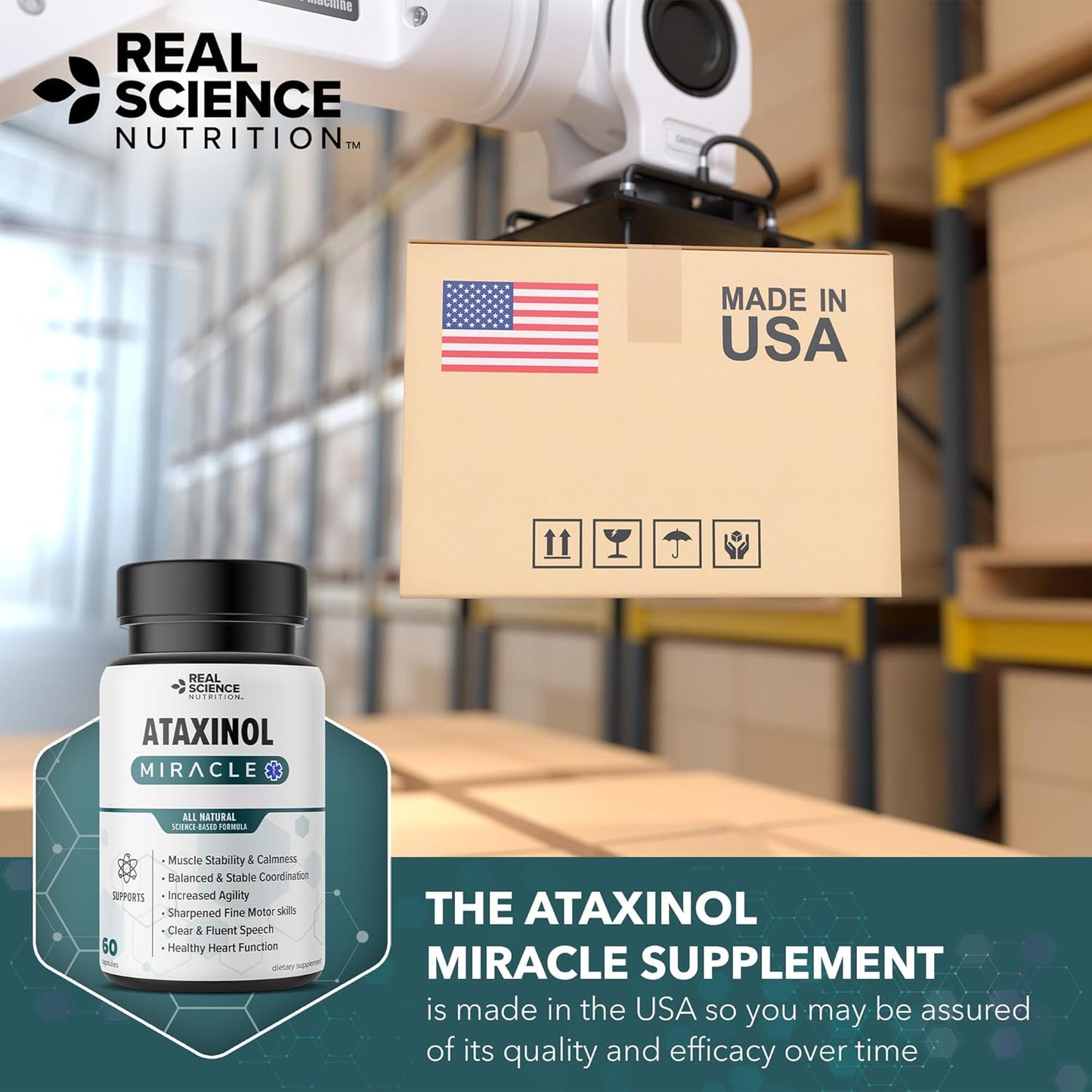 Ataxinol Miracle: Relief for Ataxia Symptoms like Muscle Tremors, Balance Issues, Coordination Loss, Motor Skills, Speech, and Heart.