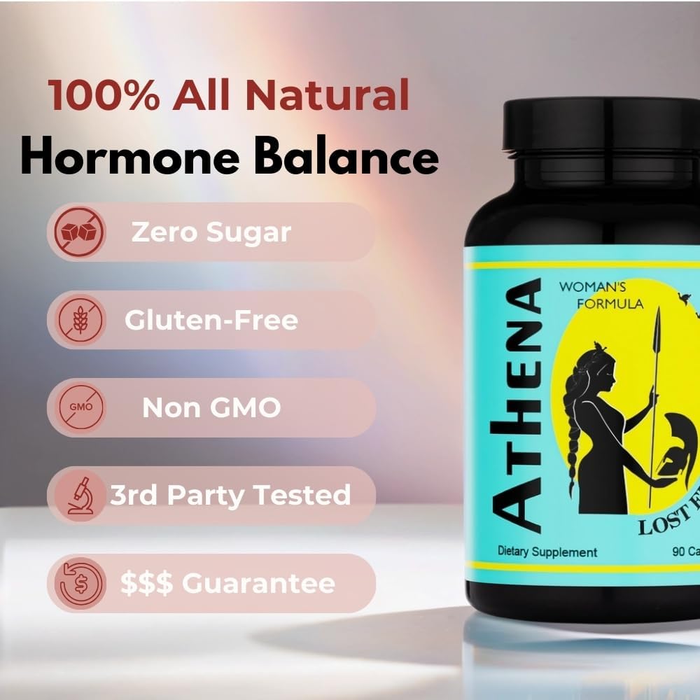 Athena Women's Herbal Blend Capsules with Dong Quai, Shatavari, Pine Pollen, Schisandra, Goji, Seabuckthorn, Longan | 90 Capsules - 30 Day Supply