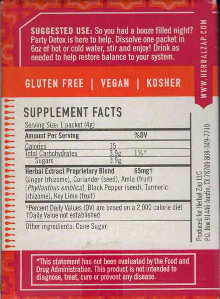 Ayurvedic Herbal Supplement for Detoxing Parties - 25 Packets in 1 Box