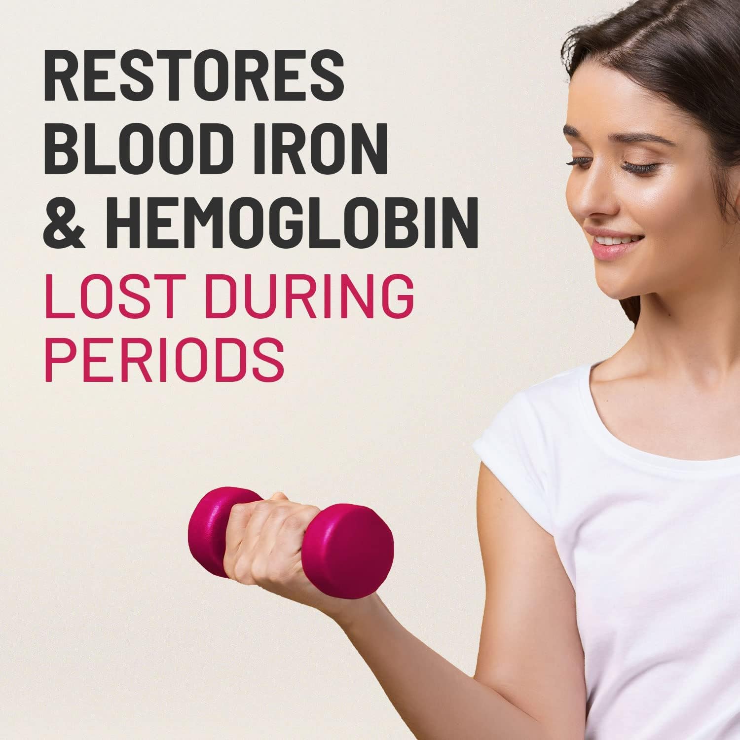 Ayurvedic Iron Folic Acid Supplement for Blood Building | Rich in Calcium, B9, B12, Vitamin C | Helps Anemia & Pregnancy | 60 Tablets