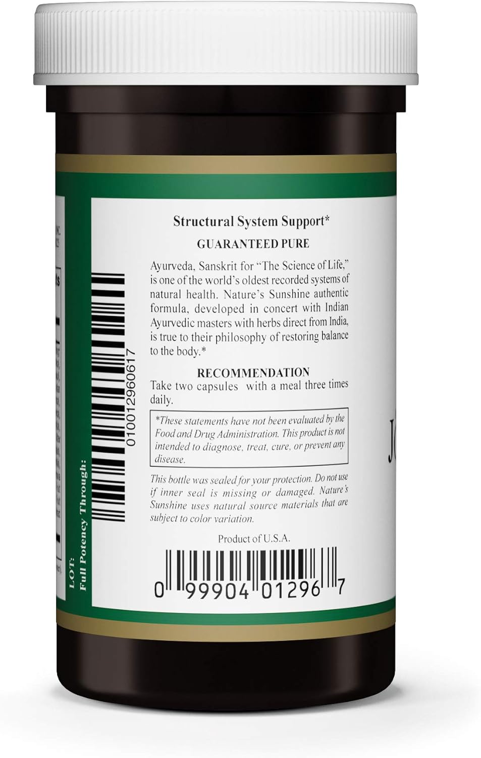 Ayurvedic Joint Health Supplement - 100 Capsules by Nature's Sunshine
