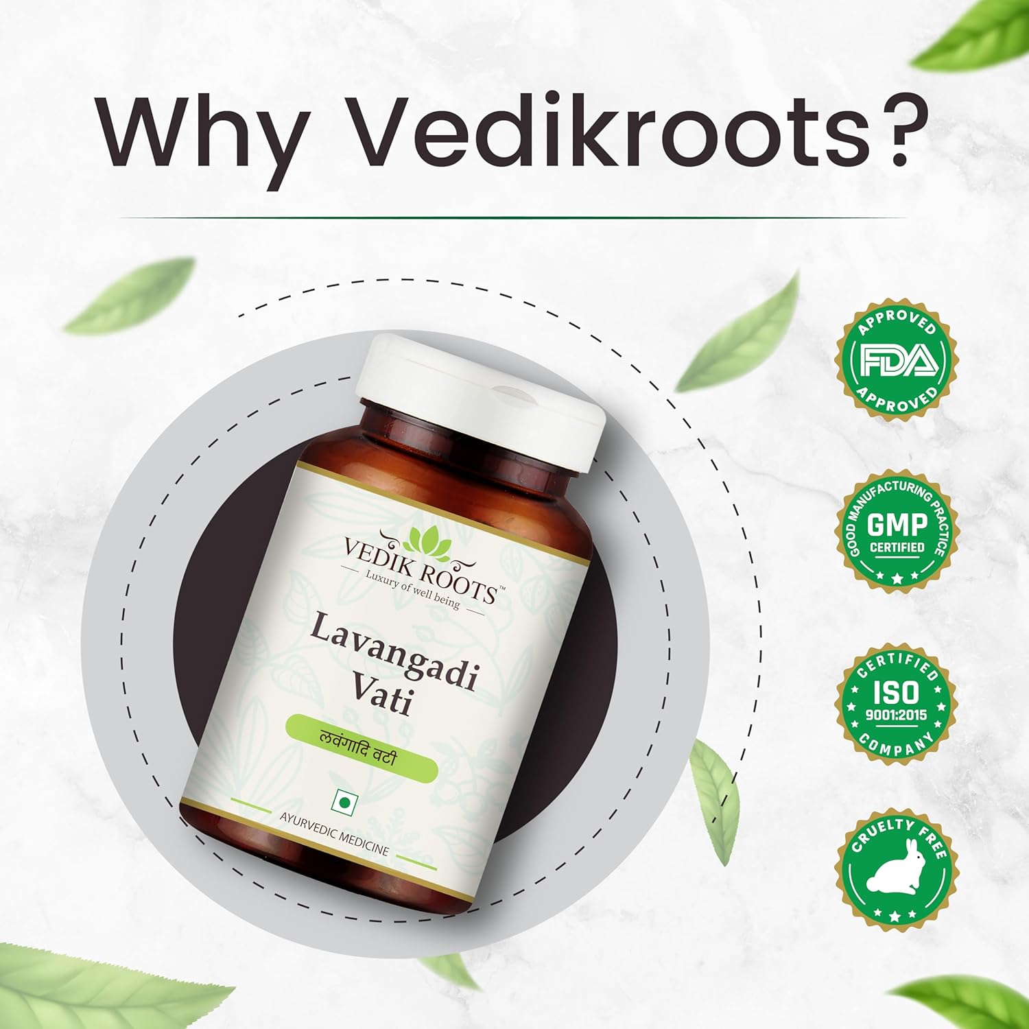Ayurvedic Lavangadi Vati Tablets for Nasal Comfort & Digestive Health - 120 Count