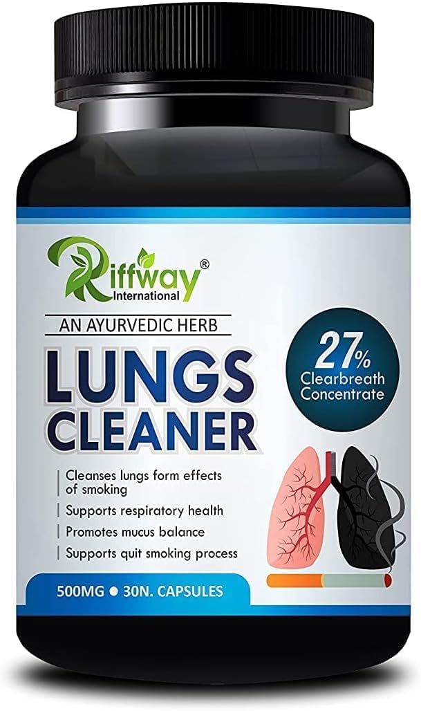 Ayurvedic Lung Detox Capsules for Smokers - Cleanse and Purify Lungs, 30 Capsules