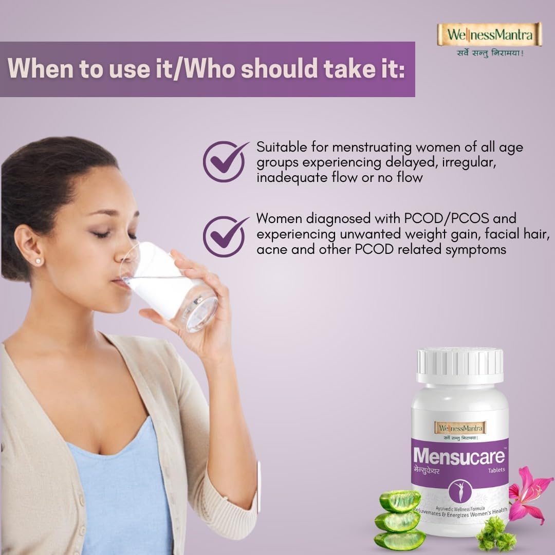 Ayurvedic Menstrual Support Tablets for Hormonal Balance & PCOD - 60 Tablets